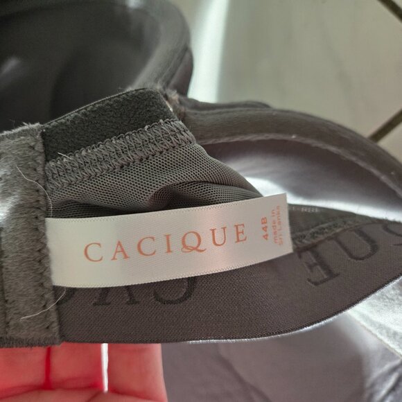 Cacique Boost Plunge Bra Gray 44B - Picture 4 of 5